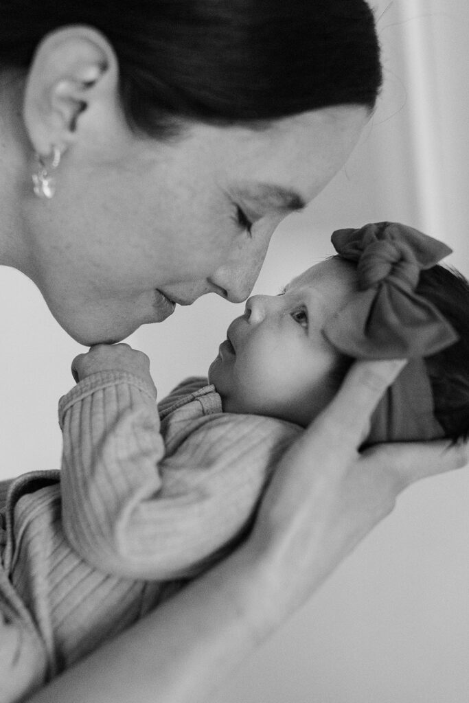 baby and mom nose to nose is one of my favorite newborn poses