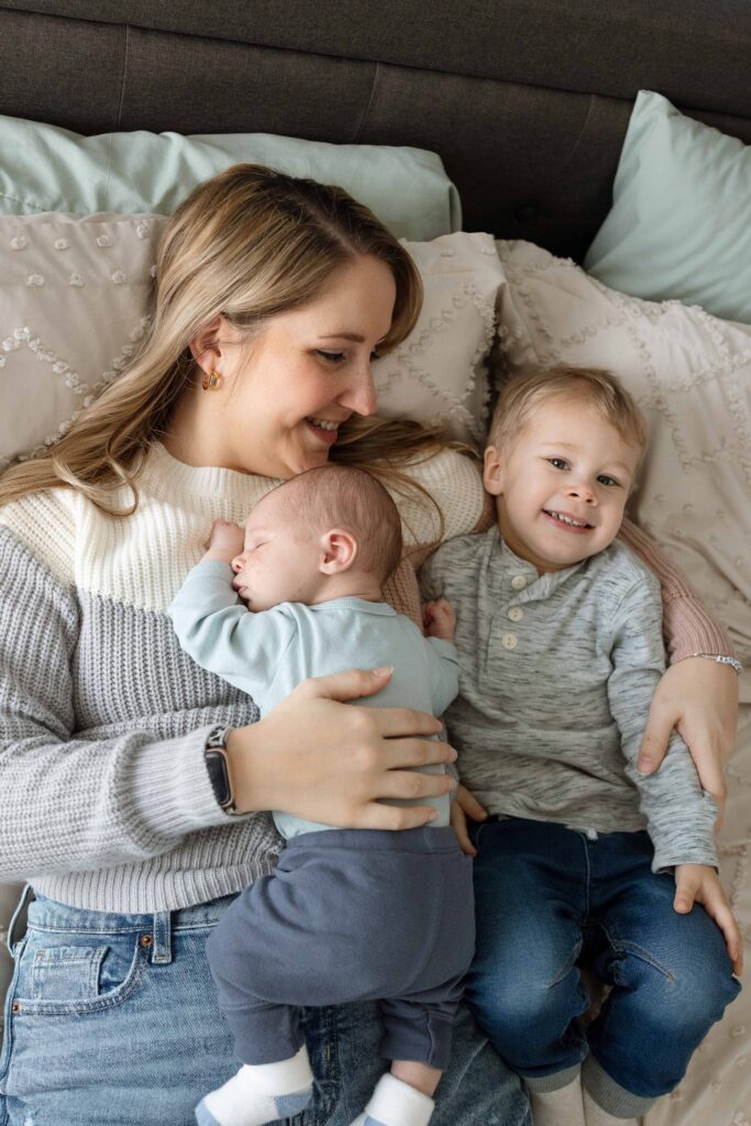 newborn baby with sibling photo