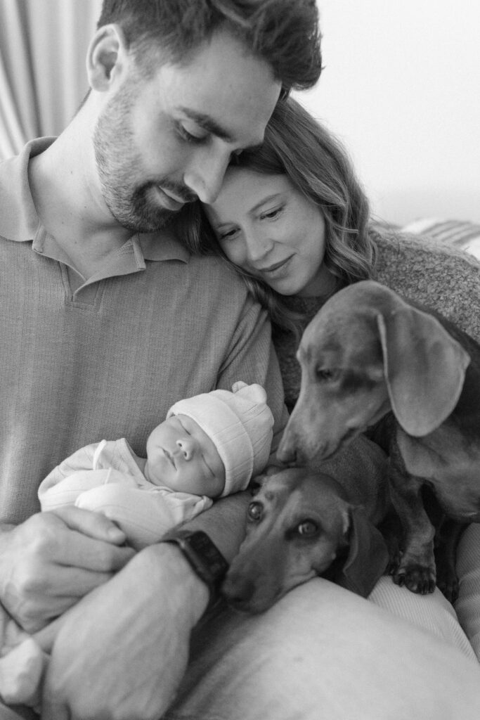 newborn baby and parents iowa city