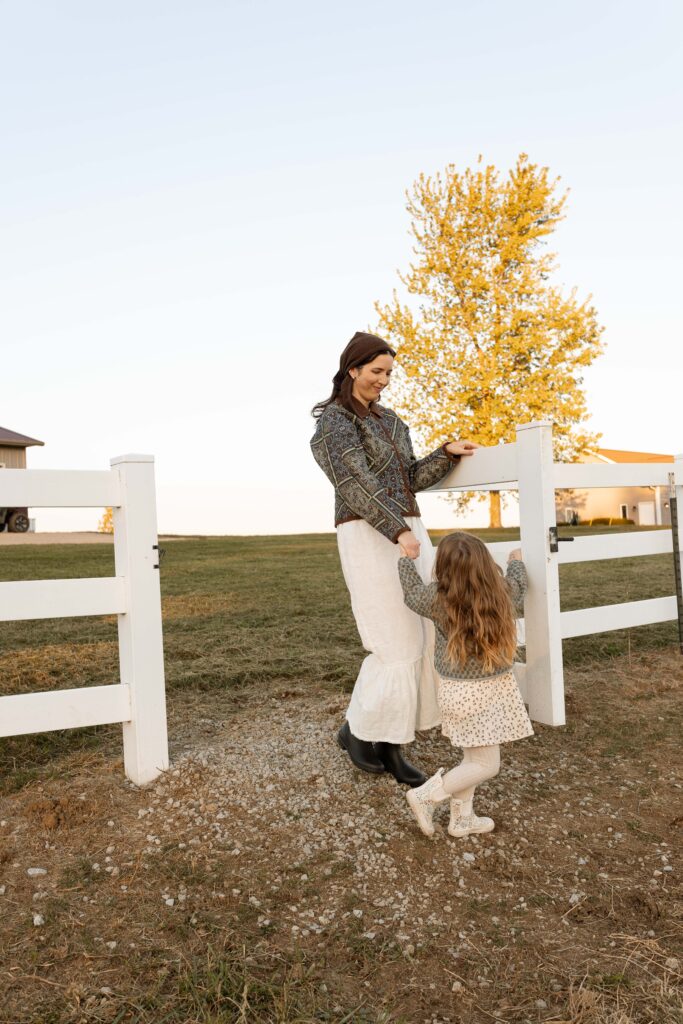 mom and daughter fall photos iowa city
