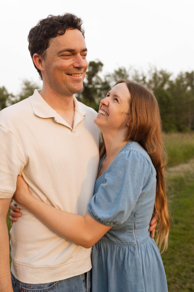 mom and dad during family photo session